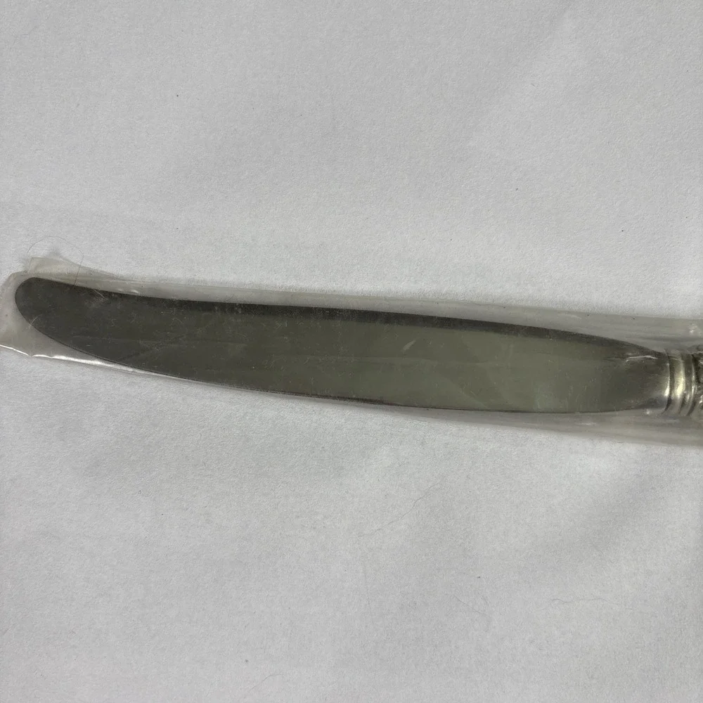 VTG Wallace‎ Lucerne Sterling Silver Knife Stainless Blade NOS Ornate Rococo MCM